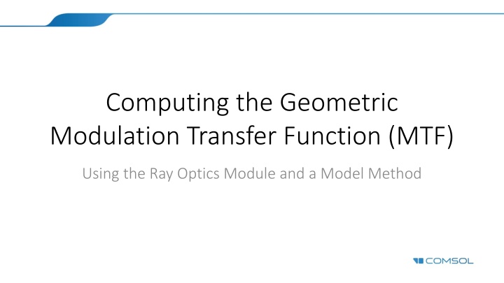 computing the geometric modulation transfer n.w