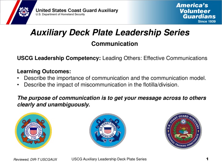 auxiliary deck plate leadership series n.w