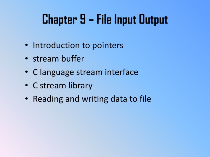 chapter 9 file input output n.w