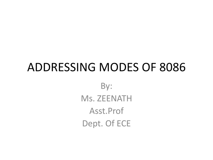 addressing modes of 8086 n.w