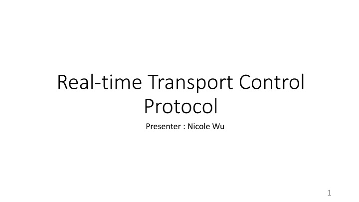 real time transport control protocol presenter n.w