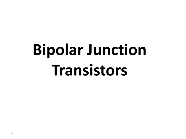 bipolar junction transistors n.w