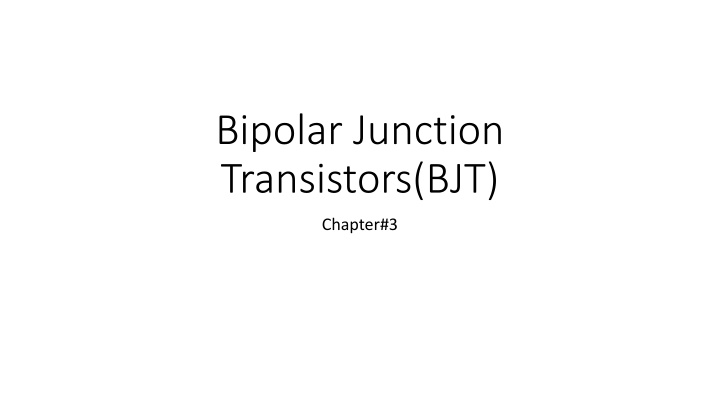 bipolar junction transistors bjt n.w