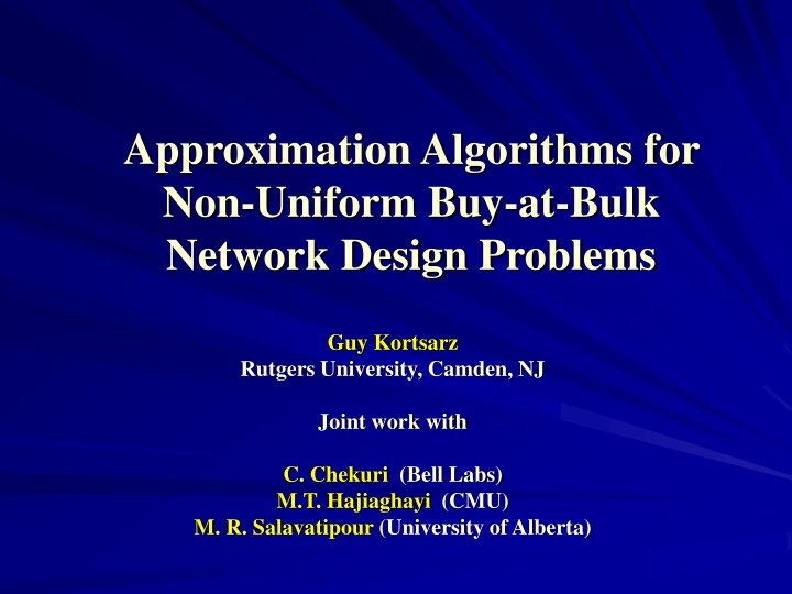approximation algorithms for non uniform n.w