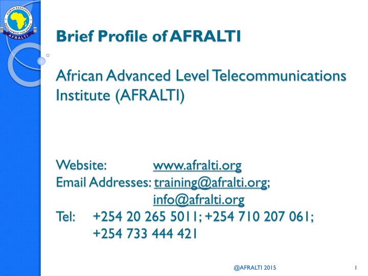 brief profile of afralti n.w