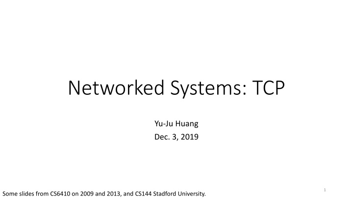 networked systems tcp n.w