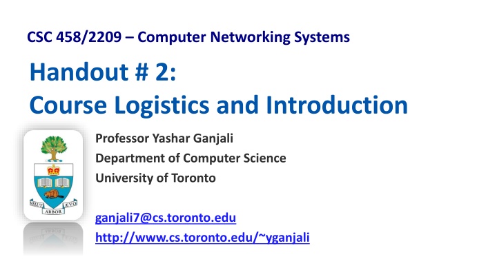 csc 458 2209 computer networking systems handout n.w