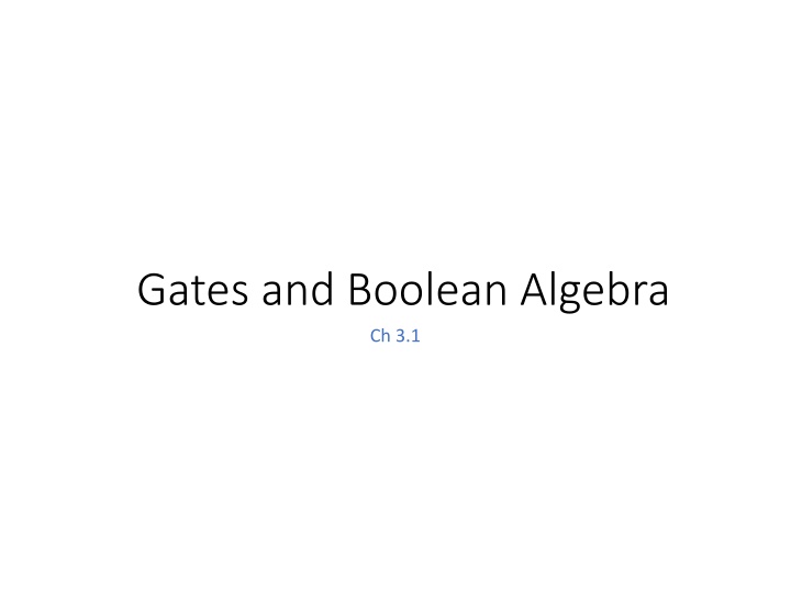 gates and boolean algebra ch 3 1 n.w