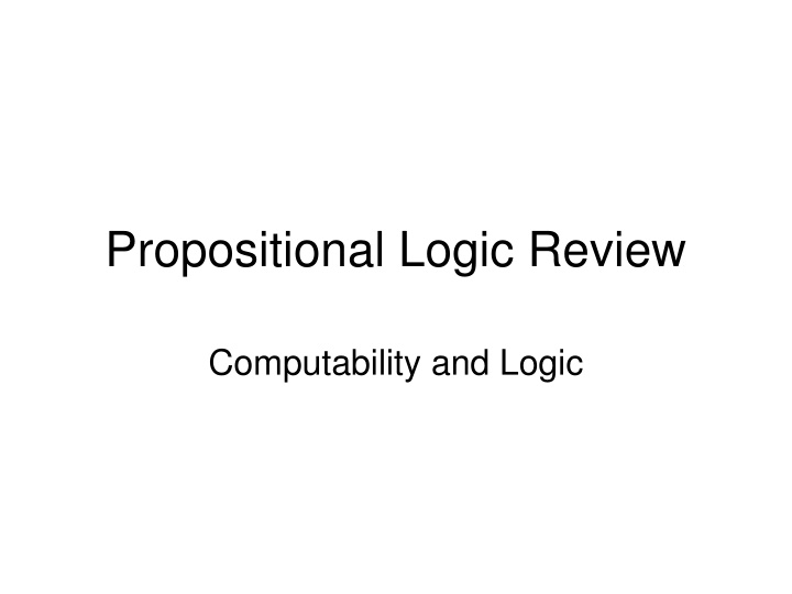 propositional logic review n.w