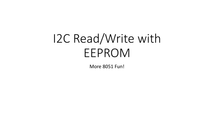 i2c read write with eeprom n.w