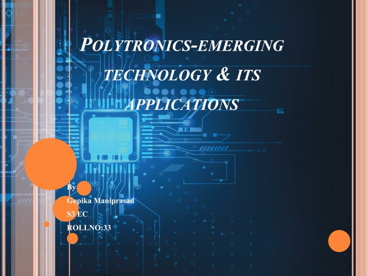 p olytronics emerging technology its applications n.w