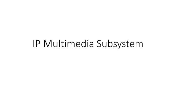 ip multimedia subsystem n.w