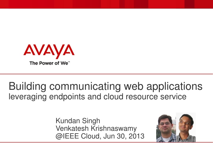 building communicating web applications n.w