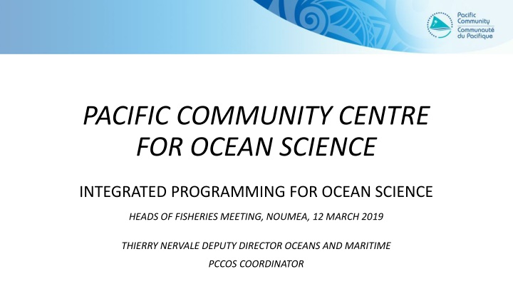 pacific community centre for ocean science n.w