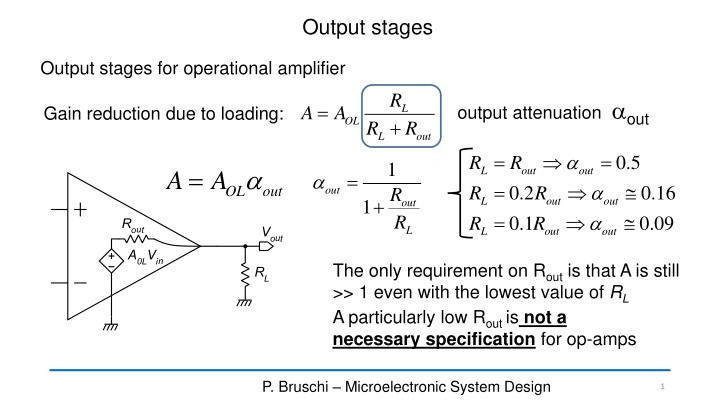 output stages n.w