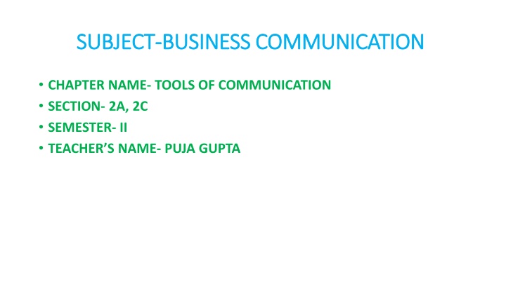 subject subject business communication business n.w