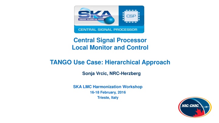 central signal processor local monitor and control n.w