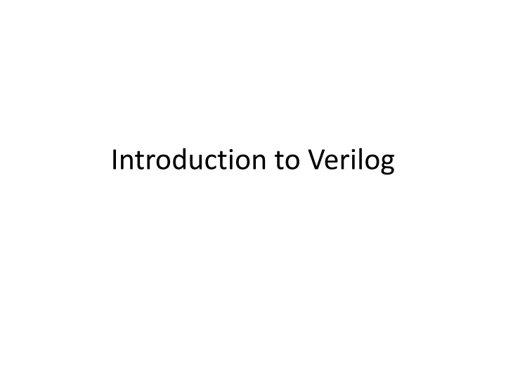 introduction to verilog n.w