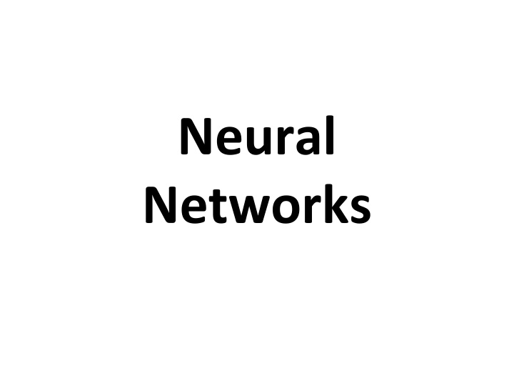 neural networks n.w