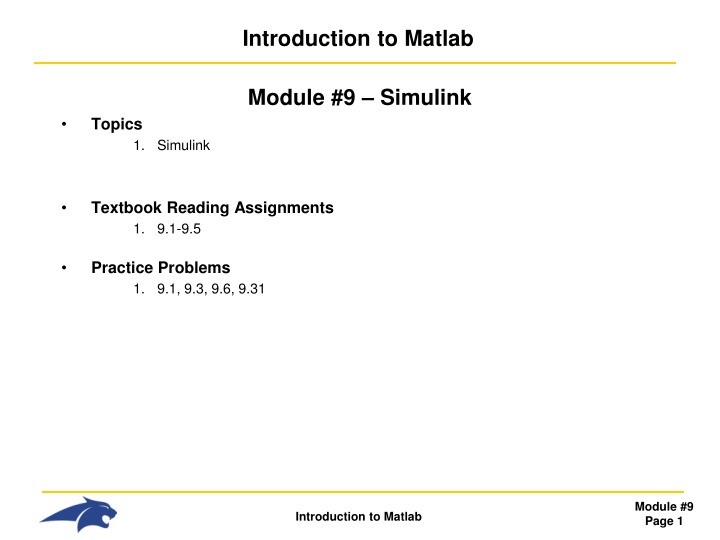 introduction to matlab n.w