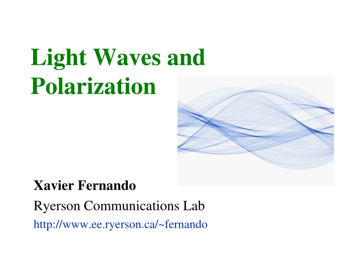 light waves and polarization n.w