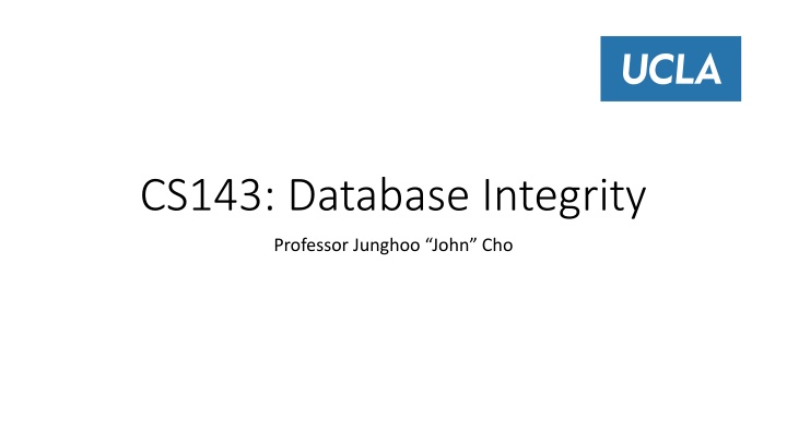 cs143 database integrity n.w