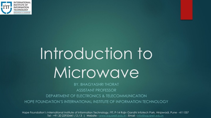 introduction to microwave by bhagyashri thorat n.w