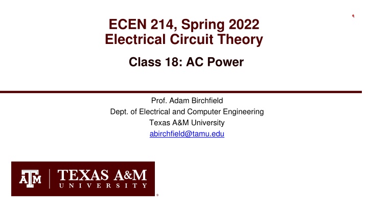 ecen 214 spring 2022 electrical circuit theory n.w