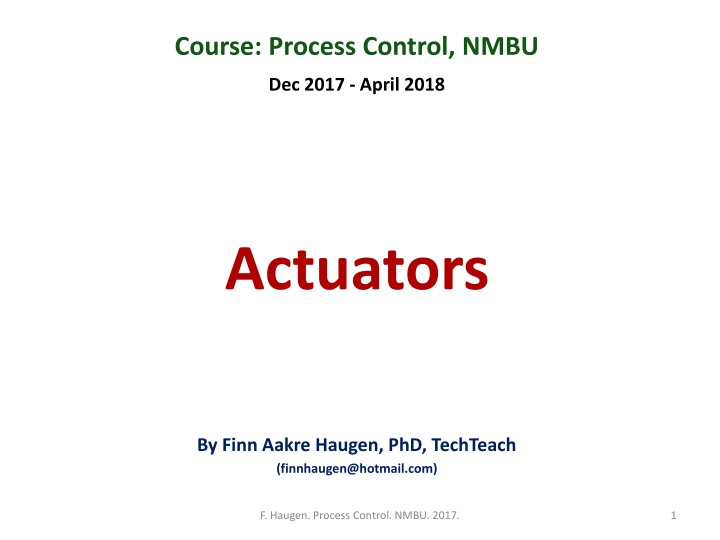 course process control nmbu n.w