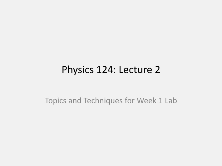 physics 124 lecture 2 n.w