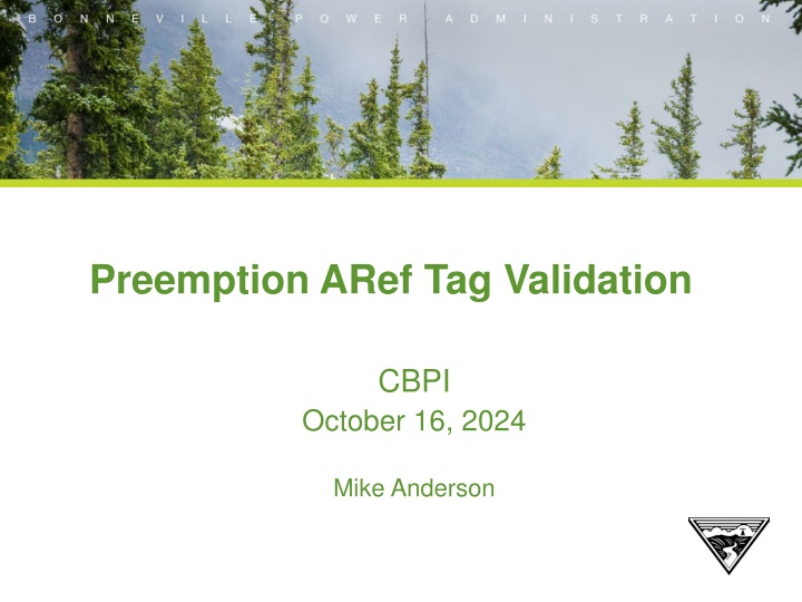 preemption aref tag validation n.w