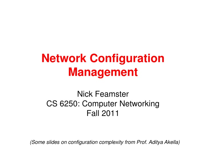 network configuration management n.w