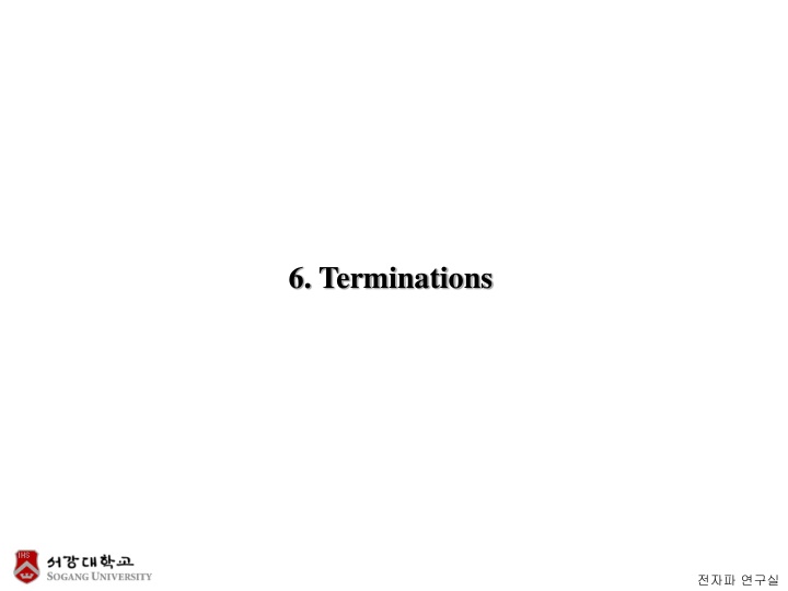 6 terminations n.w