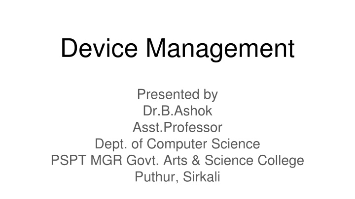 device management n.w