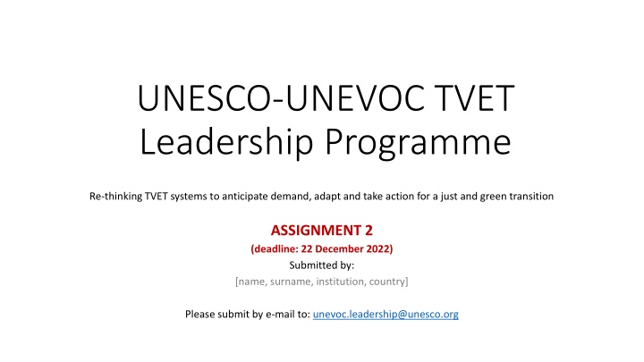unesco unevoc tvet leadership programme n.w