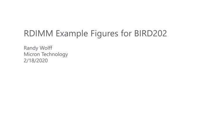 rdimm example figures for bird202 n.w