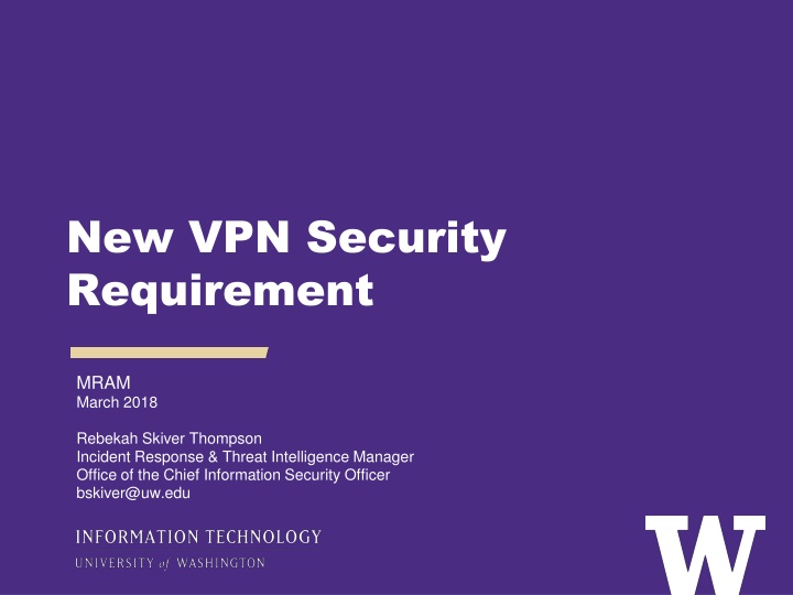 new vpn security requirement n.w