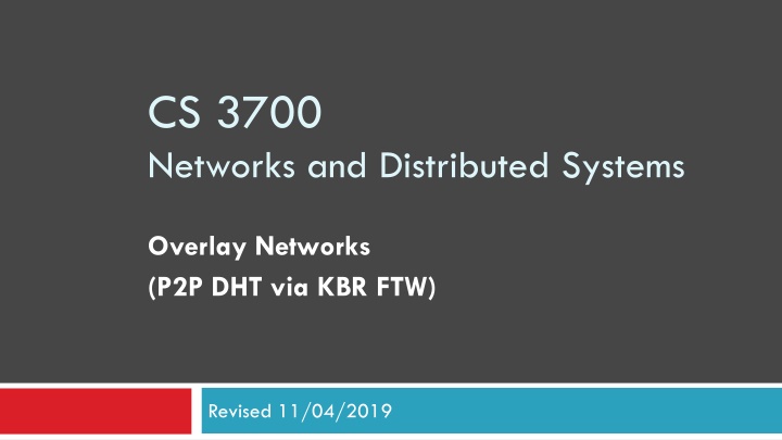 cs 3700 networks and distributed systems n.w