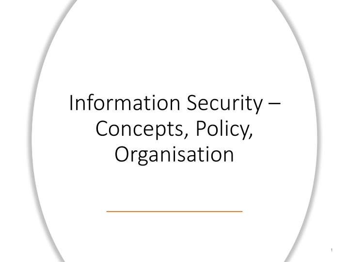 information security concepts policy organisation n.w
