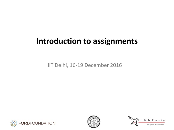 introduction to assignments n.w