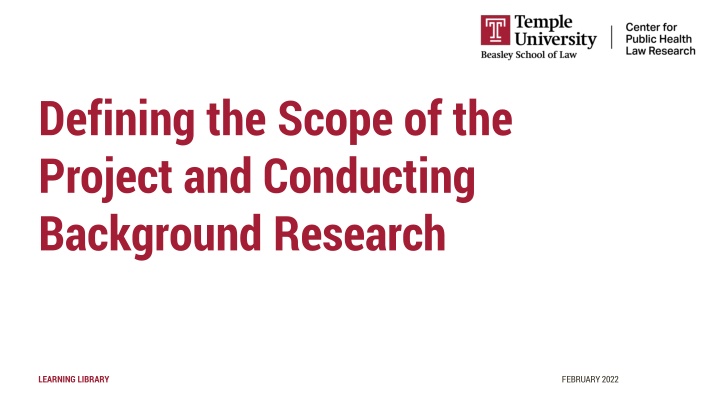 defining the scope of the project and conducting n.w