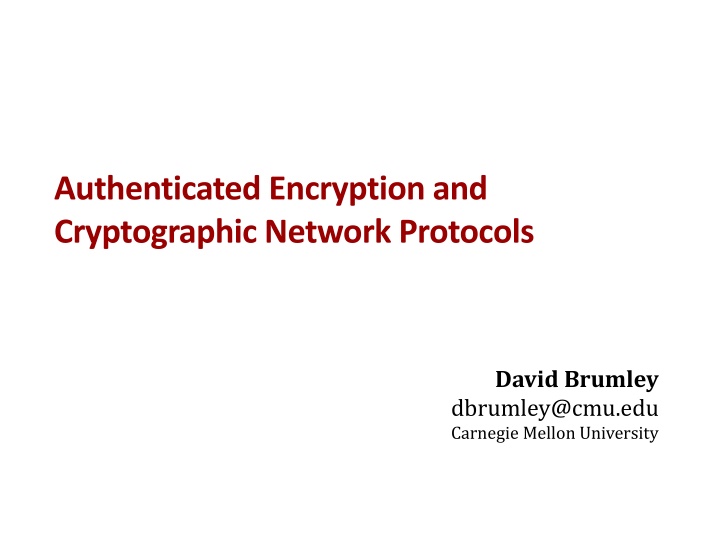 authenticated encryption and cryptographic n.w