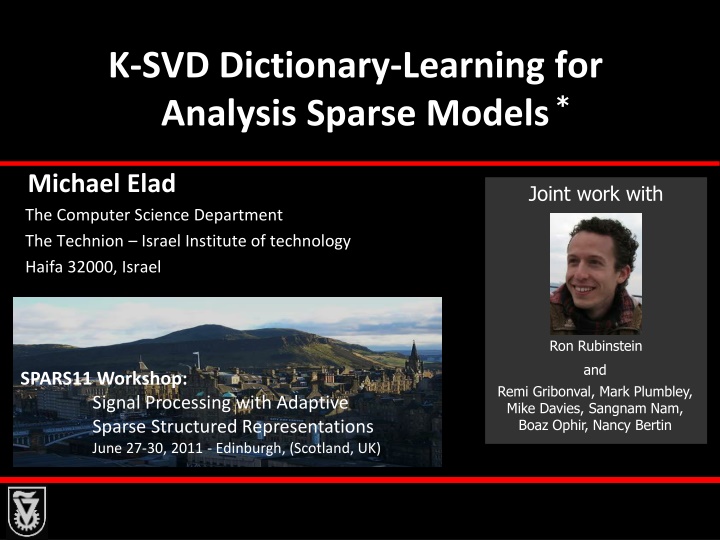 k svd dictionary learning for analysis sparse n.w
