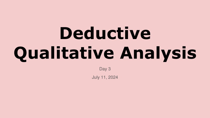deductive qualitative analysis n.w