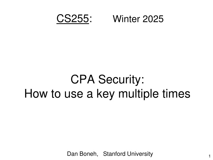 cs255 winter 2025 n.w