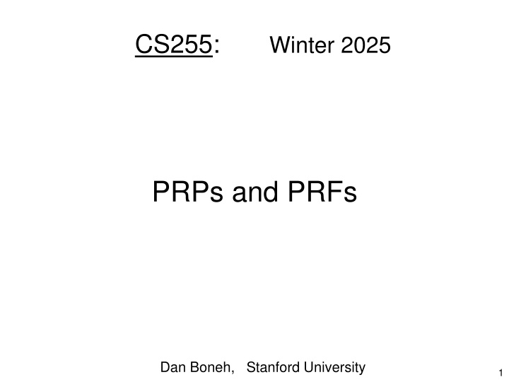 cs255 winter 2025 n.w