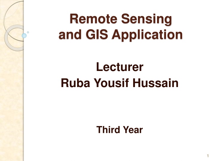 remote sensing and gis application n.w