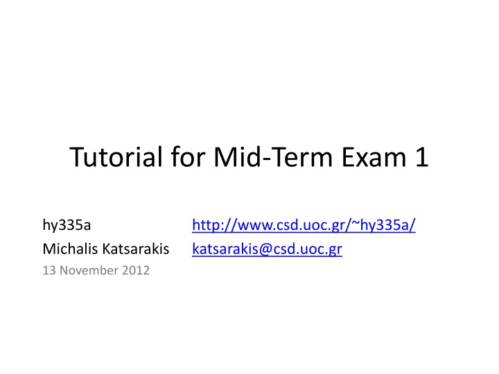tutorial for mid term exam 1 n.w