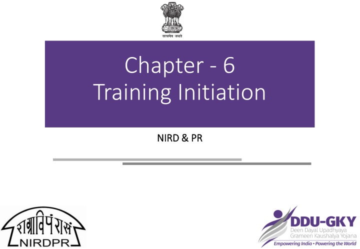 chapter 6 training initiation n.w