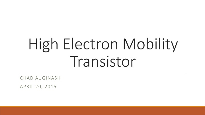 high electron mobility transistor n.w